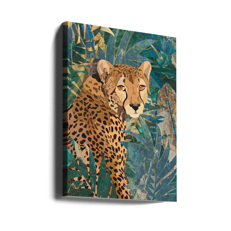 Cheetah In the Jungle 2 - Stretched Canvas, Poster or Fine Art Print I Heart Wall Art