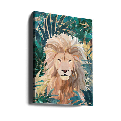 Lion Jungle 2 - Stretched Canvas, Poster or Fine Art Print I Heart Wall Art