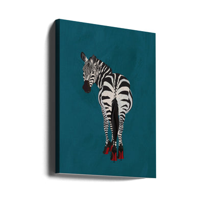 Zebra heels - Stretched Canvas, Poster or Fine Art Print I Heart Wall Art