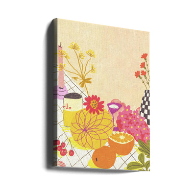 Citrus and flowers - Stretched Canvas, Poster or Fine Art Print I Heart Wall Art