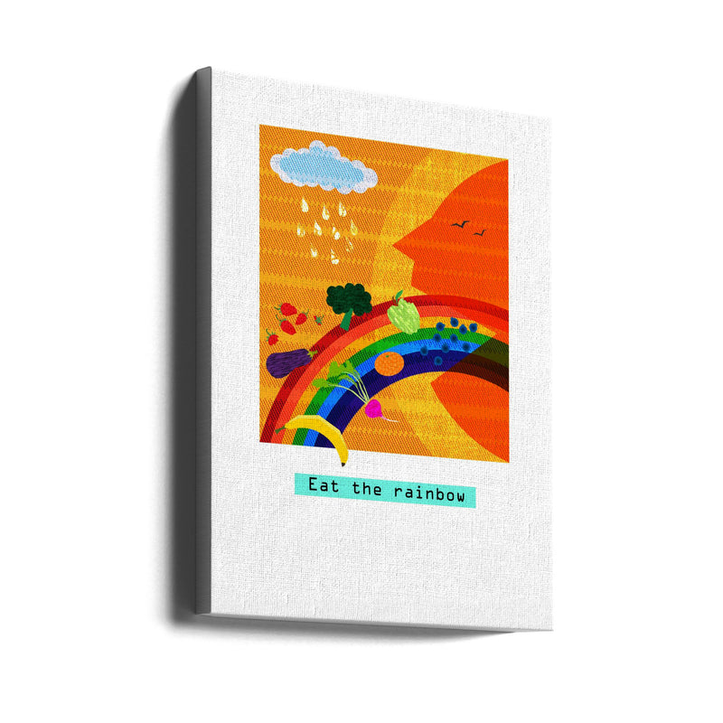 Eat the rainbow - Stretched Canvas, Poster or Fine Art Print I Heart Wall Art