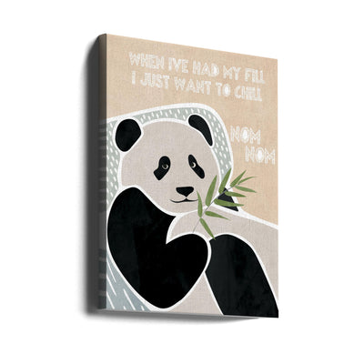 Children's panda typography - Stretched Canvas, Poster or Fine Art Print I Heart Wall Art