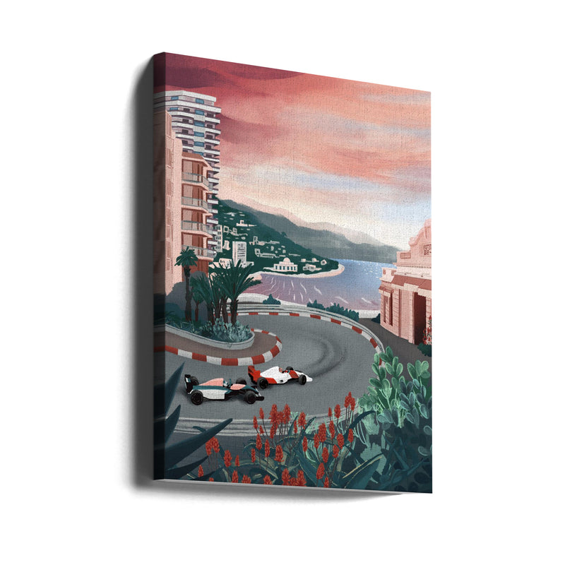 Monaco Circuit - Stretched Canvas, Poster or Fine Art Print I Heart Wall Art