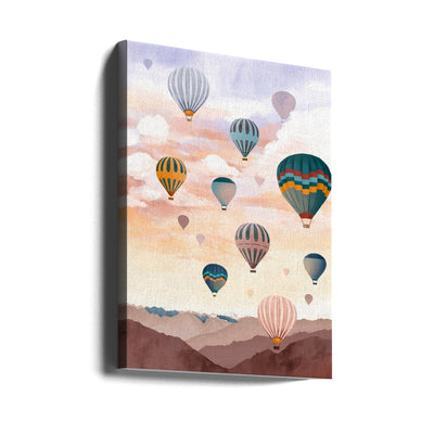 Airballoon Sky - Stretched Canvas, Poster or Fine Art Print I Heart Wall Art