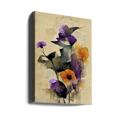 Purple Dry Flowers - Stretched Canvas, Poster or Fine Art Print I Heart Wall Art