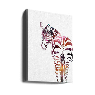 Zebra Silhouette - Stretched Canvas, Poster or Fine Art Print I Heart Wall Art