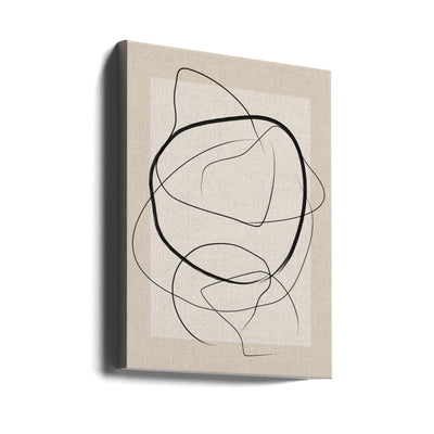 Soft Abstract Lines Art - Stretched Canvas, Poster or Fine Art Print I Heart Wall Art