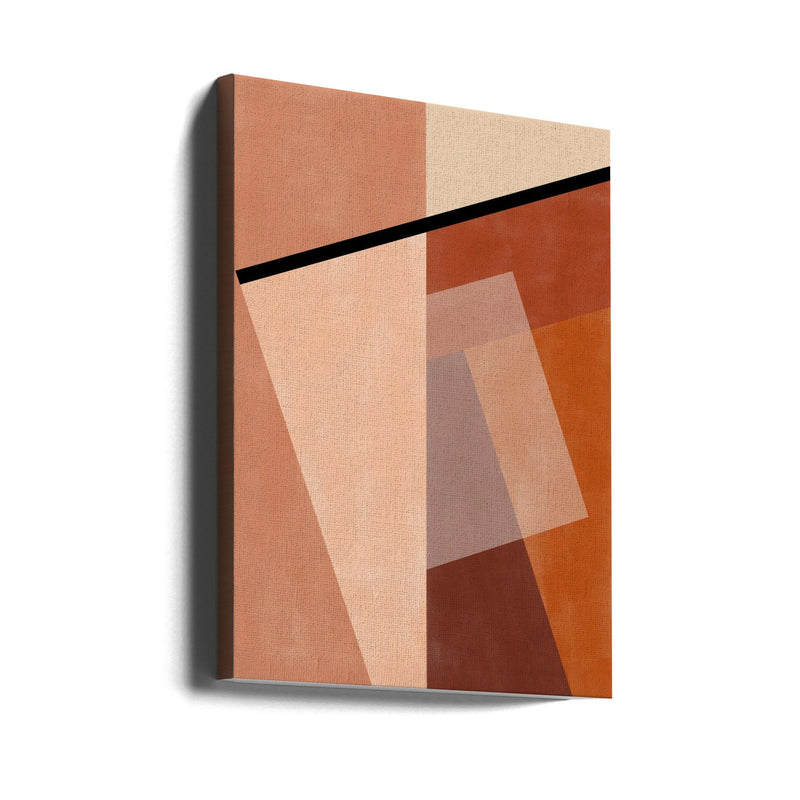 Geometric Shapes And Warm Earth Tones - Stretched Canvas, Poster or Fine Art Print I Heart Wall Art