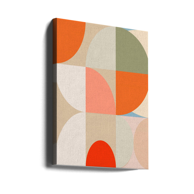 Mid Century Pastel 12 - Stretched Canvas, Poster or Fine Art Print I Heart Wall Art