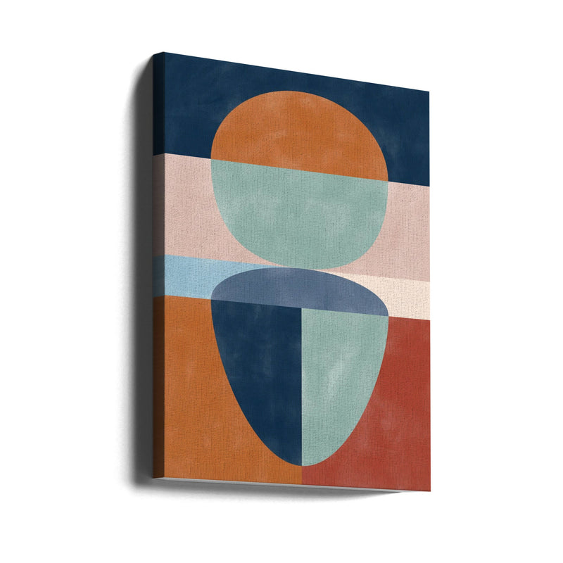 Geometric Shapes In Muted earth tones - Stretched Canvas, Poster or Fine Art Print I Heart Wall Art
