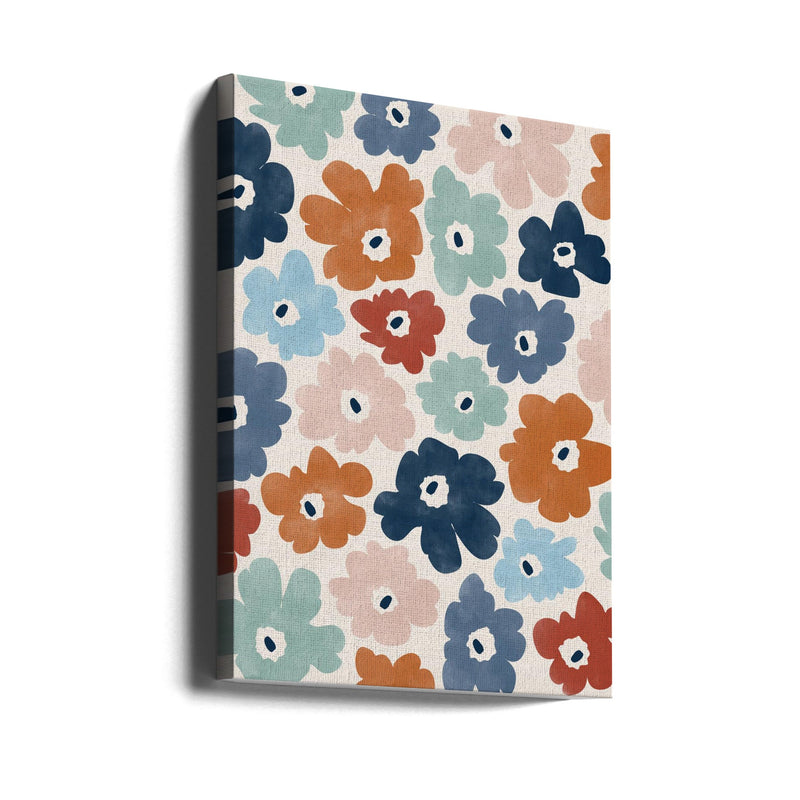 Floral Burst Fiesta - Stretched Canvas, Poster or Fine Art Print I Heart Wall Art