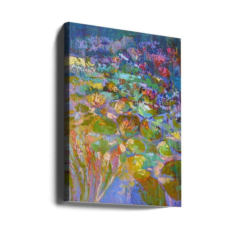 Lush Water Lilies - Stretched Canvas, Poster or Fine Art Print I Heart Wall Art