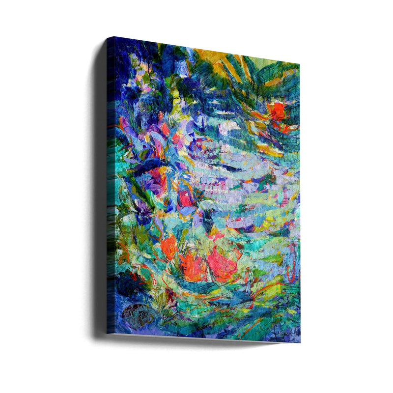 Luminous Petal Cascade - Stretched Canvas, Poster or Fine Art Print I Heart Wall Art