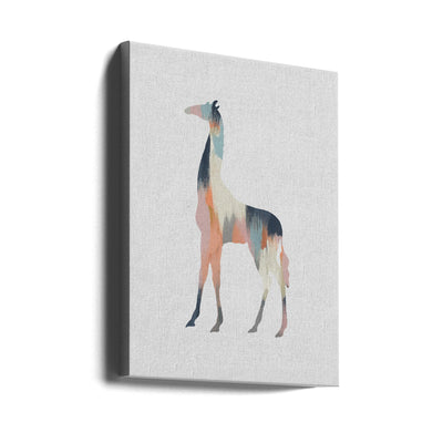 Pastel Giraffe - Stretched Canvas, Poster or Fine Art Print I Heart Wall Art