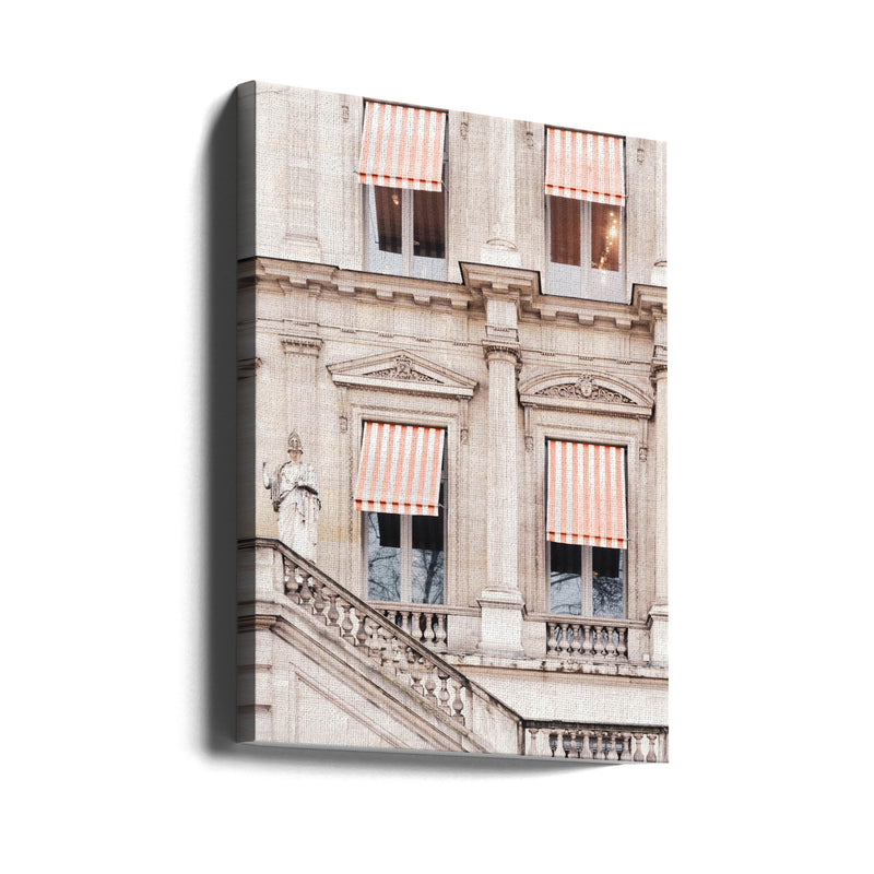 Striped Paris Awning - Stretched Canvas, Poster or Fine Art Print I Heart Wall Art