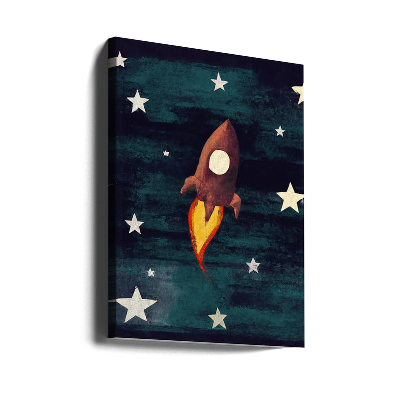 Rocket Love - Stretched Canvas, Poster or Fine Art Print I Heart Wall Art