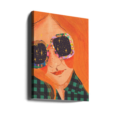 Ginger hair girl - Stretched Canvas, Poster or Fine Art Print I Heart Wall Art