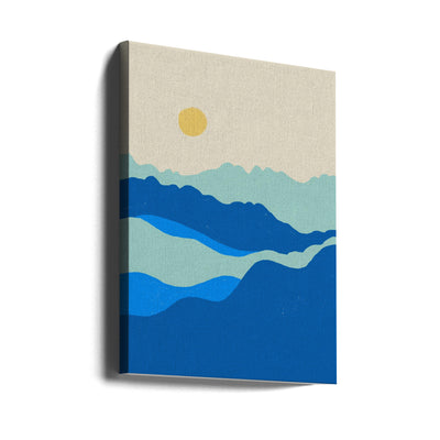 Blue landscape - Stretched Canvas, Poster or Fine Art Print I Heart Wall Art