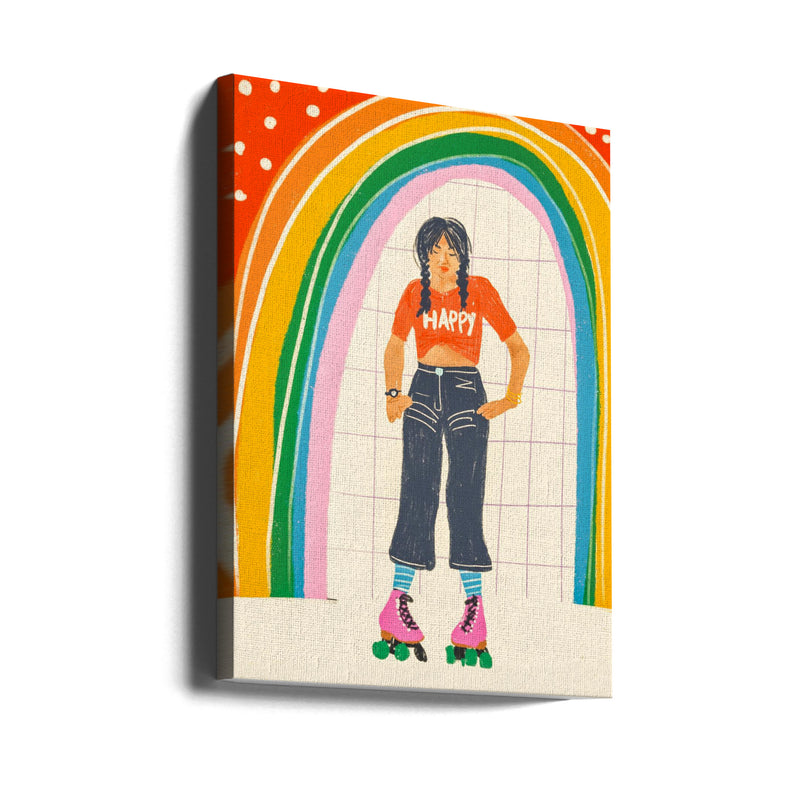 Happy skater - Stretched Canvas, Poster or Fine Art Print I Heart Wall Art