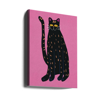 Black cat - Stretched Canvas, Poster or Fine Art Print I Heart Wall Art