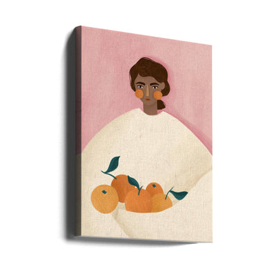 The Woman With the Oranges - Stretched Canvas, Poster or Fine Art Print I Heart Wall Art