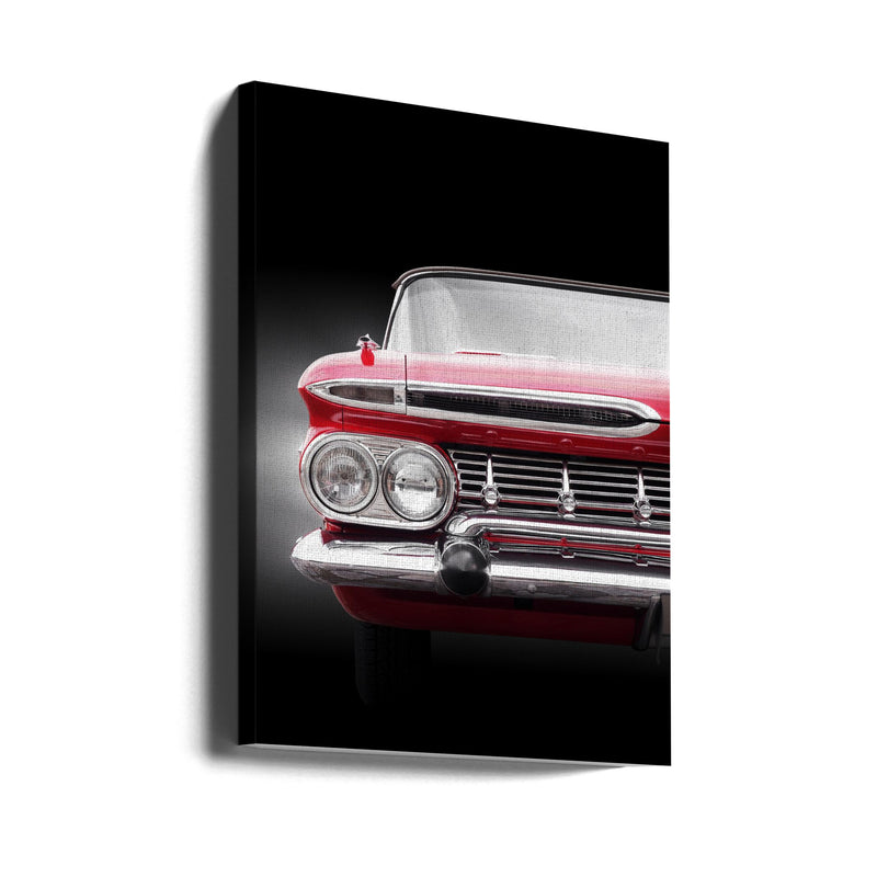 American classic car Impala 1959 Convertible - Stretched Canvas, Poster or Fine Art Print I Heart Wall Art