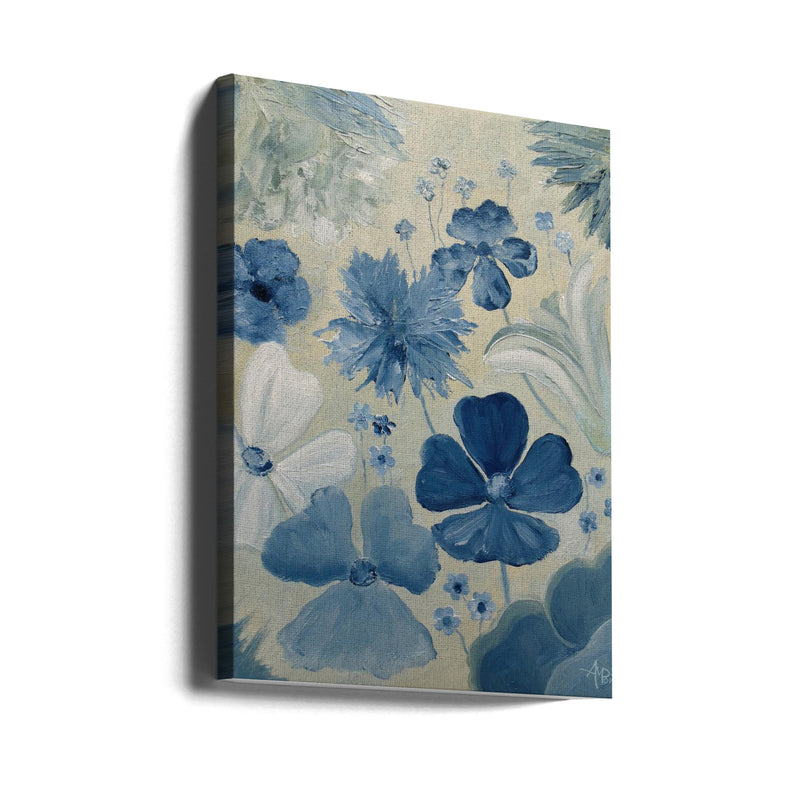 Silky Blue - Stretched Canvas, Poster or Fine Art Print I Heart Wall Art