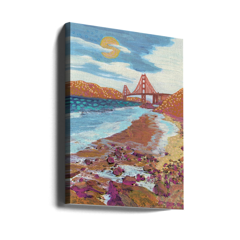 By the Bridge - Stretched Canvas, Poster or Fine Art Print I Heart Wall Art