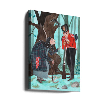 Fairy tale soldier and the witch - Stretched Canvas, Poster or Fine Art Print I Heart Wall Art