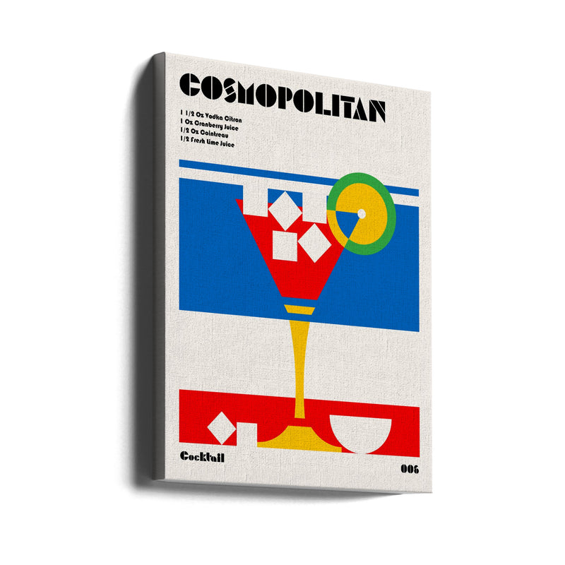 Cosmopolitan Bauhaus Cocktail - Stretched Canvas, Poster or Fine Art Print I Heart Wall Art