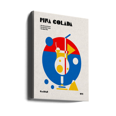 Pina Colada Bauhaus Cocktail - Stretched Canvas, Poster or Fine Art Print I Heart Wall Art