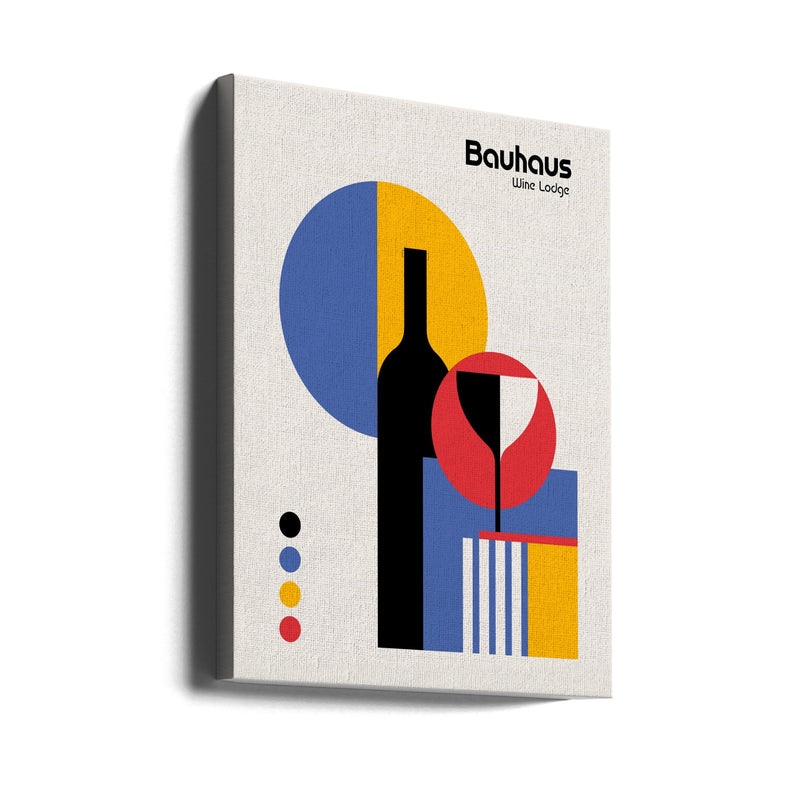 Bauhaus Wine Lodge - Stretched Canvas, Poster or Fine Art Print I Heart Wall Art