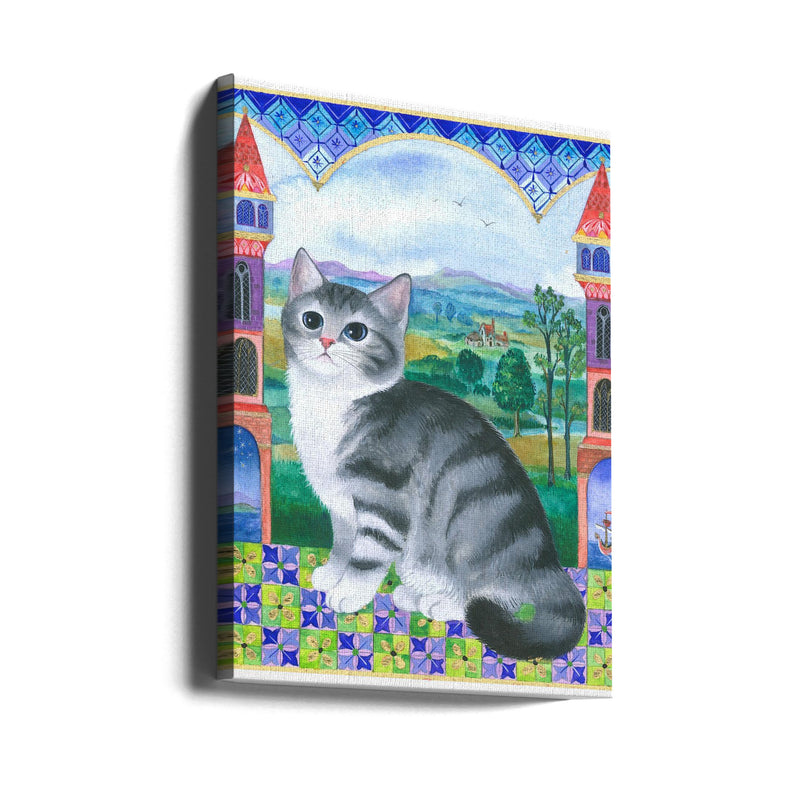 Medieval Kitten - Stretched Canvas, Poster or Fine Art Print I Heart Wall Art