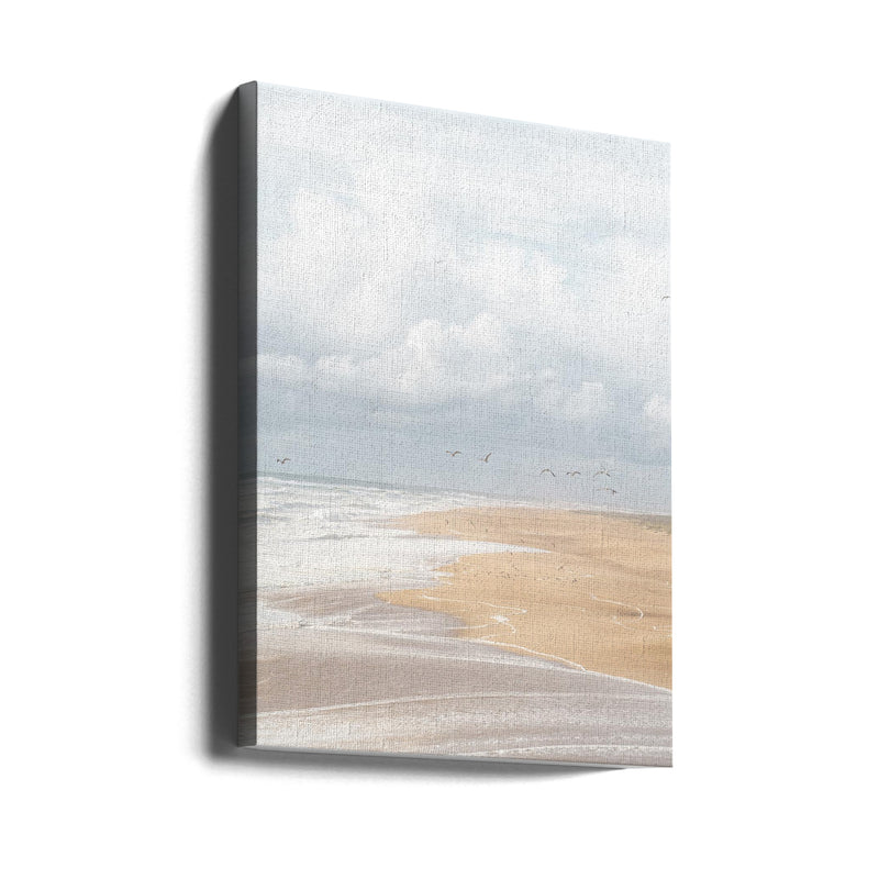 Nazaré Beach - Stretched Canvas, Poster or Fine Art Print I Heart Wall Art