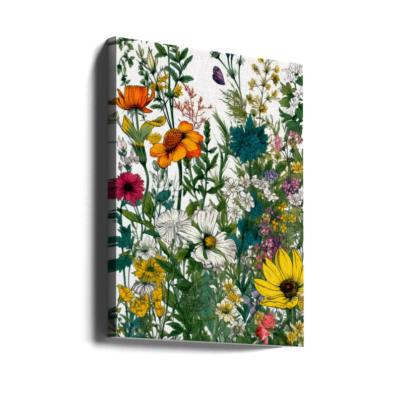 Flora Meadow (74) - Stretched Canvas, Poster or Fine Art Print I Heart Wall Art