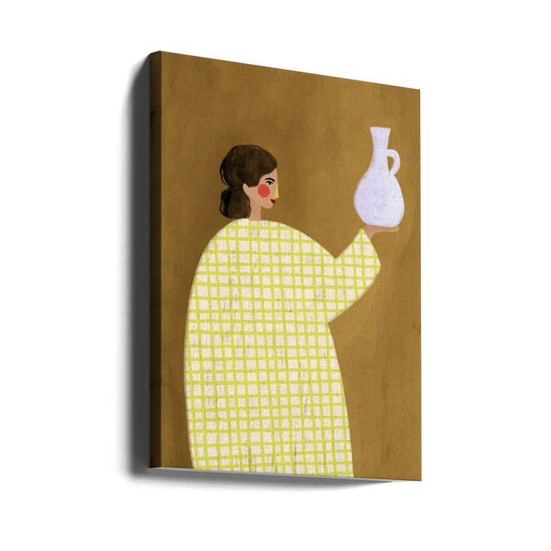 The Woman With Vase - Stretched Canvas, Poster or Fine Art Print I Heart Wall Art