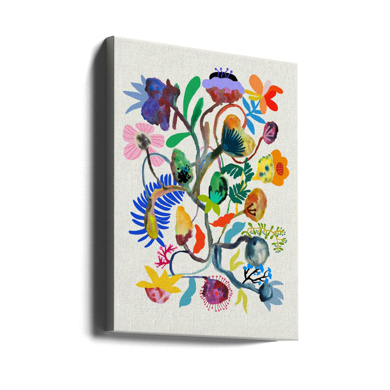 9933x14043 Din 115 Abstract Floral - Stretched Canvas, Poster or Fine Art Print I Heart Wall Art