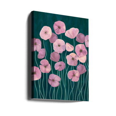 Pink poppies - Stretched Canvas, Poster or Fine Art Print I Heart Wall Art