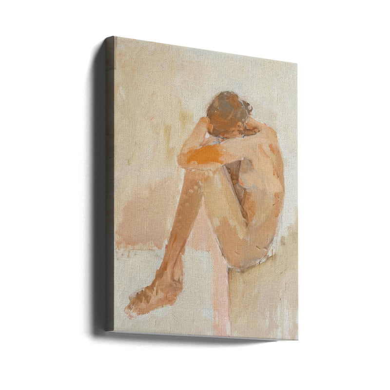 Woman In Bathroom - Stretched Canvas, Poster or Fine Art Print I Heart Wall Art