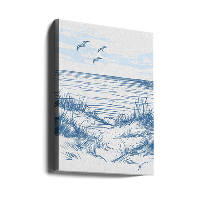 Seascape Sketch - Stretched Canvas, Poster or Fine Art Print I Heart Wall Art