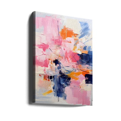 Blush Indigo Abstract Print First 4x - Stretched Canvas, Poster or Fine Art Print I Heart Wall Art