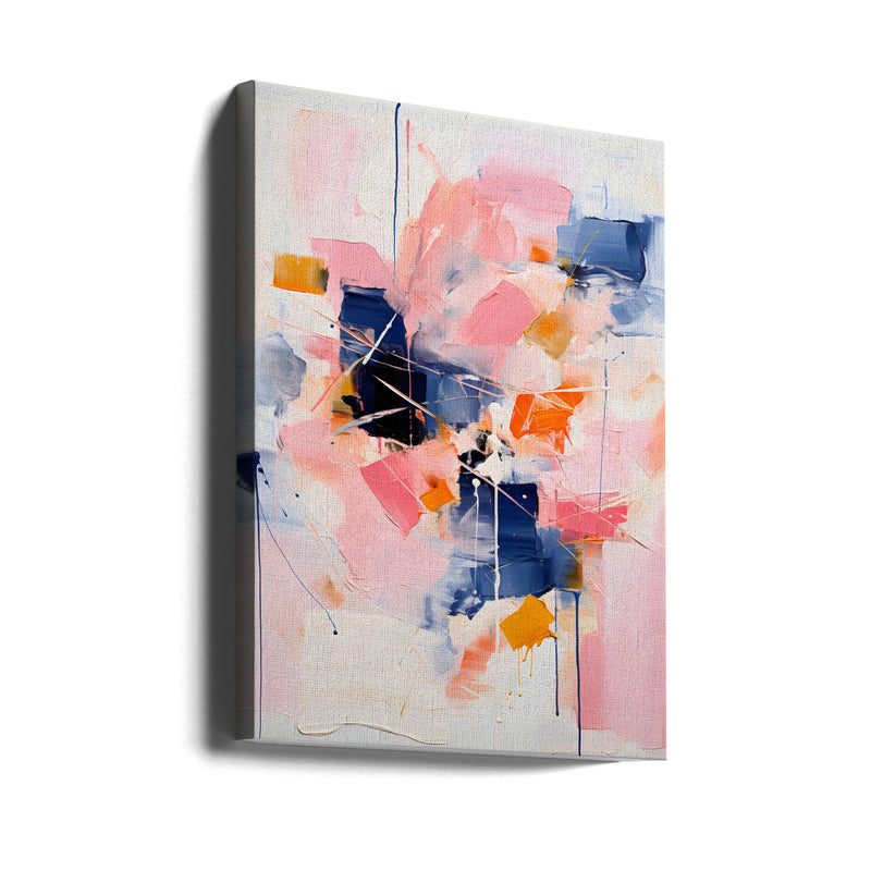 Blush Indigo Abstract Print Third 4x - Stretched Canvas, Poster or Fine Art Print I Heart Wall Art