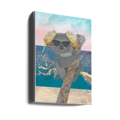 Koala On Holiday - Stretched Canvas, Poster or Fine Art Print I Heart Wall Art