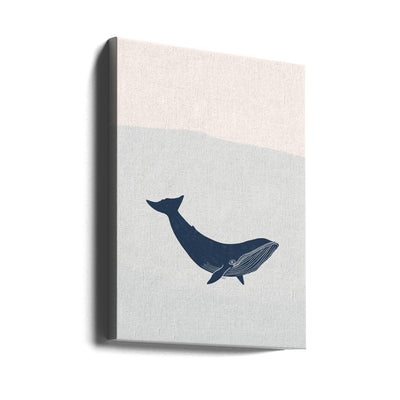 Blue Whale - Stretched Canvas, Poster or Fine Art Print I Heart Wall Art