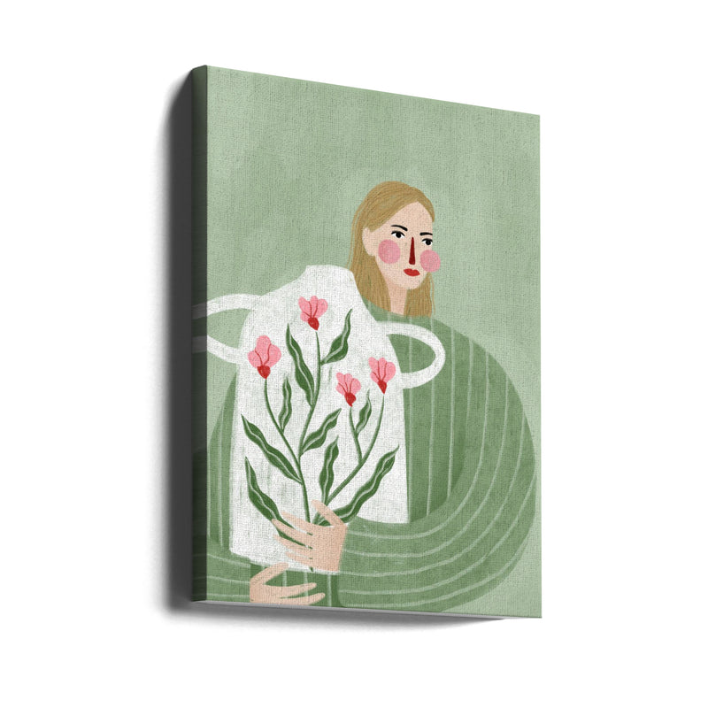 The Woman With He Vase - Stretched Canvas, Poster or Fine Art Print I Heart Wall Art