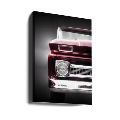 American Pickup truck C20 1966 Custom - Stretched Canvas, Poster or Fine Art Print I Heart Wall Art