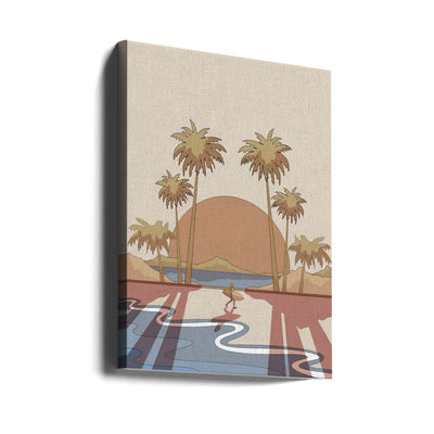 A beach stroll - Stretched Canvas, Poster or Fine Art Print I Heart Wall Art