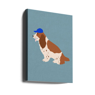 Cocker Spaniel with Cap - Stretched Canvas, Poster or Fine Art Print I Heart Wall Art