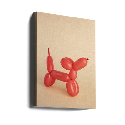 Red Balloon Dog - Stretched Canvas, Poster or Fine Art Print I Heart Wall Art