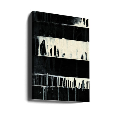 Wabi Sabi black and offwhite - Stretched Canvas, Poster or Fine Art Print I Heart Wall Art